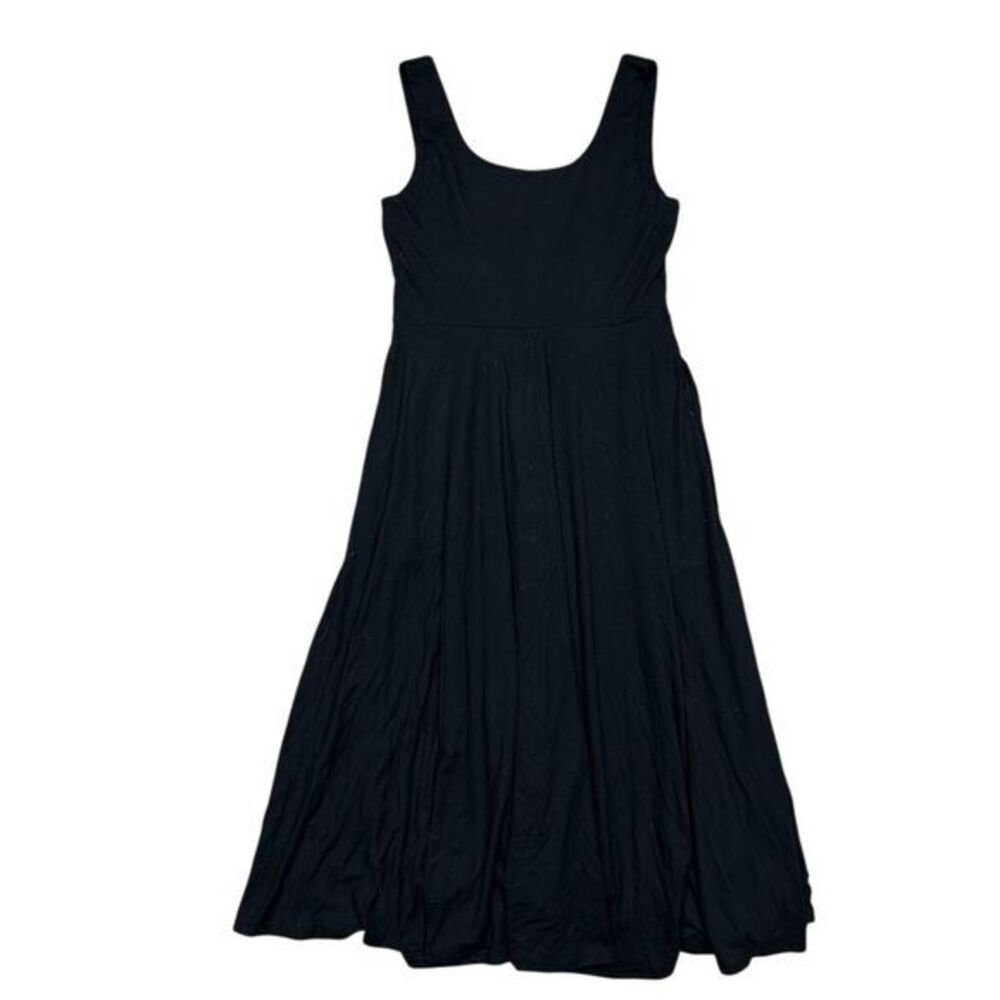 NWOT American Giant Women's Women's Flex Dress Midi Black Meteorite Size M - Picture 7 of 9